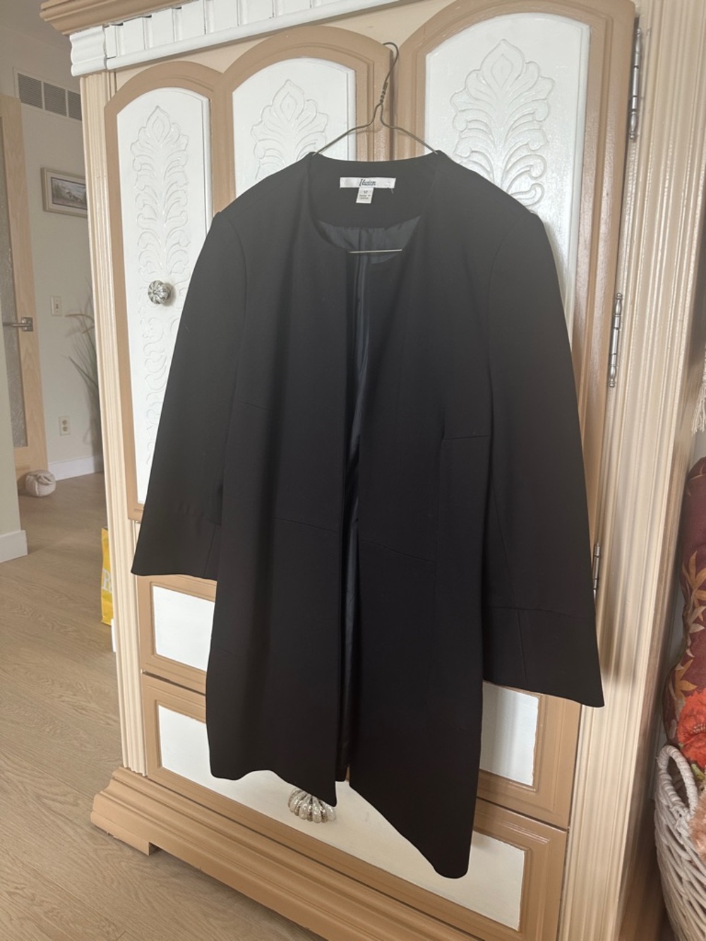 Black Open-Front Blazer Jacket - Picture 8 of 8